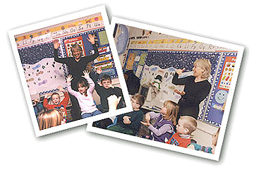 Linda Stoler in the classroom